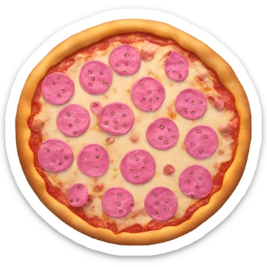 Pink pizza sticker