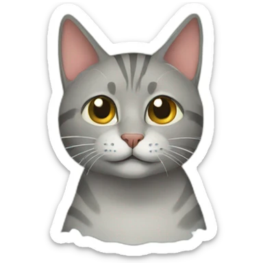 cat in shower sticker