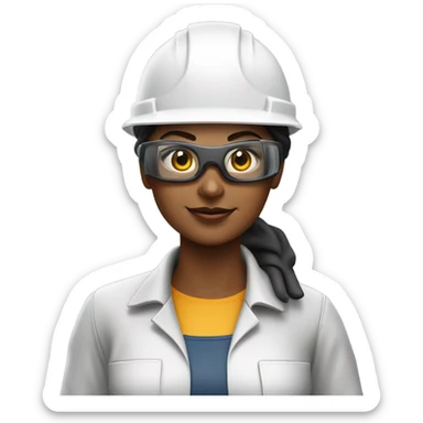 realistic AR/VR industrial woman sticker