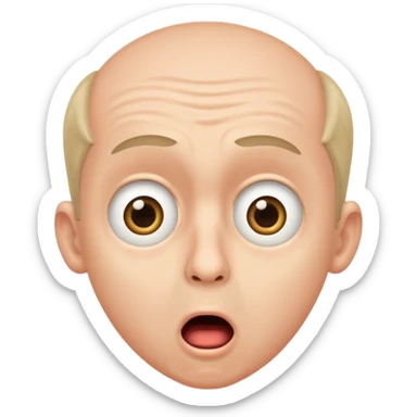 astonished man sticker