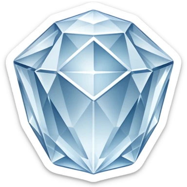 generate beautiful white crystal capital i sticker