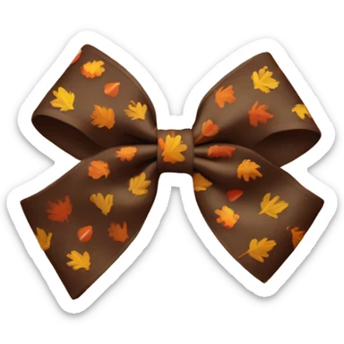 Hair bow with Thanksgiving pattern sticker