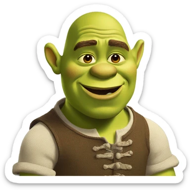 Shrek blowing a kiss sticker
