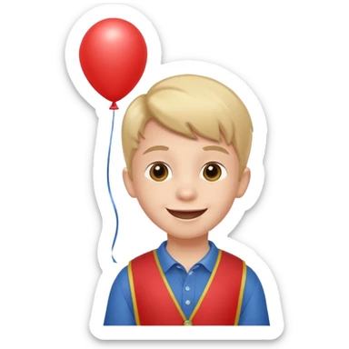 kid with baloon sticker