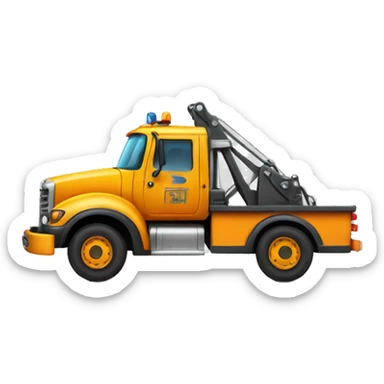tow truck with loading space  sticker