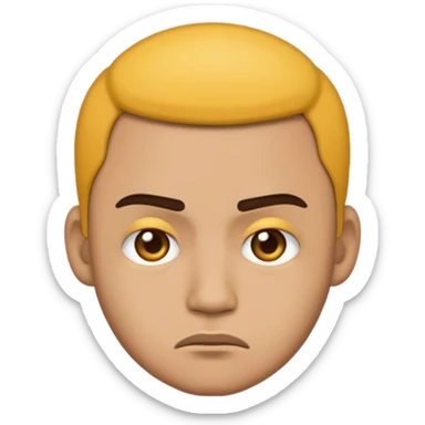 lightskin man emoji with a frown sticker