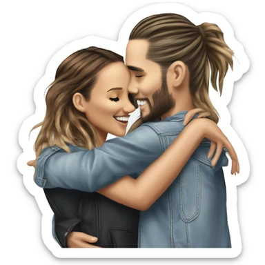 Tom kaulitz hugging Jessica alba sticker