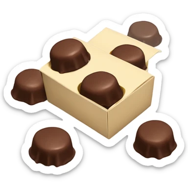 box of chocolate bonbons sticker