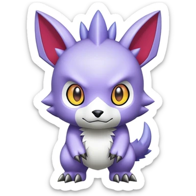cute kawaii cool edgy Digimon-Fakemon-animal full body sticker
