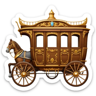 huge-horse-drawn-fancy-french-stagecoach-caravan sticker