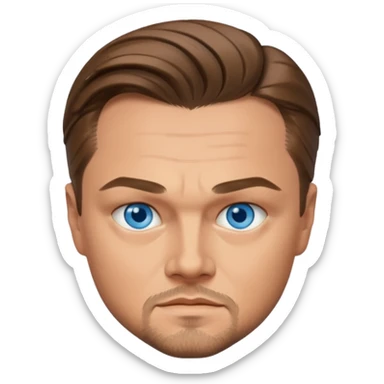 Leonardo DiCaprio with blue eyes sticker