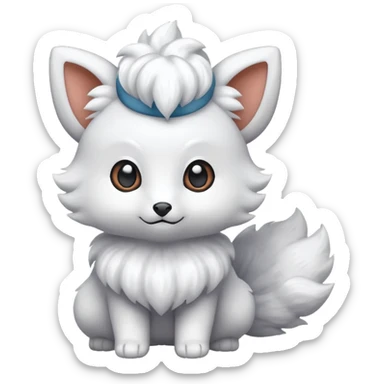 Alolan vulpix (all white) sticker