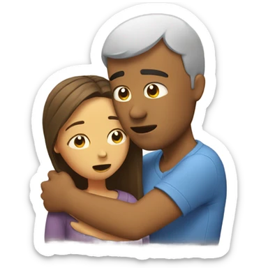 Consoling a friend  sticker