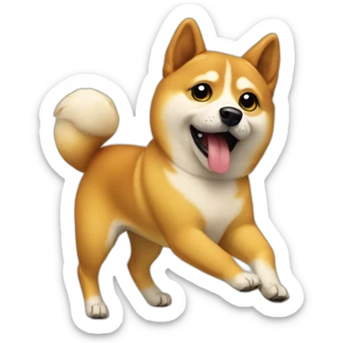 doge dog dancing samba sticker