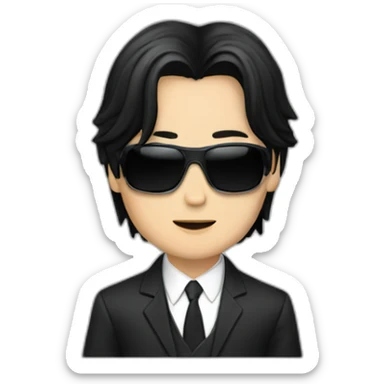young keanu reeves as neo matrix sticker