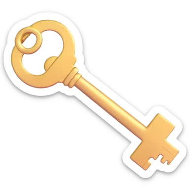 golden key sticker