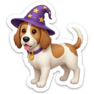 Dog wizard sticker