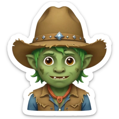 troll Wearing a cowboy hat sticker