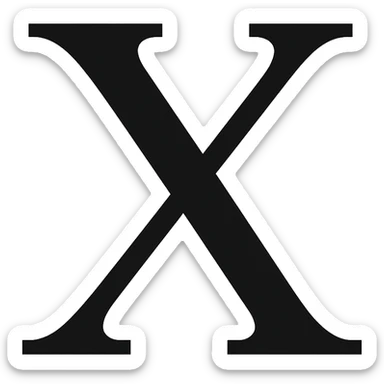 Х in the style of the provided example sticker