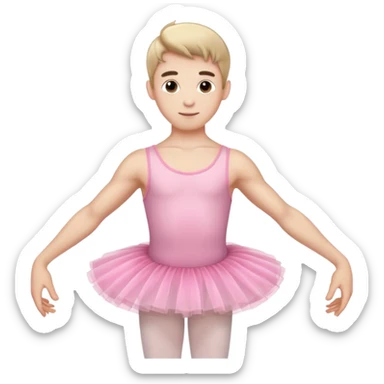 ballerina male si pink sticker