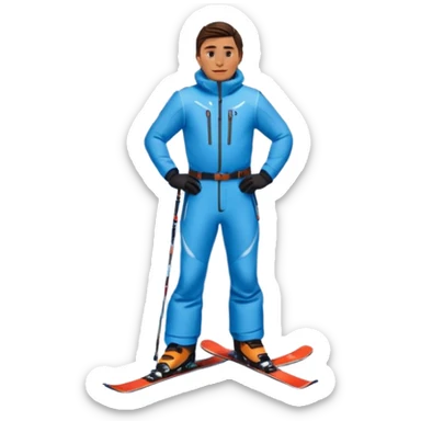 Man Skiing Background Matterhorn sticker