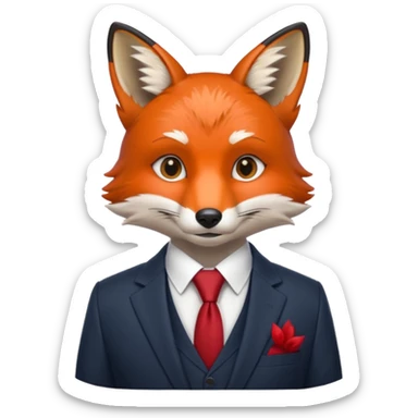 The fox went in a suit
 sticker