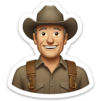 John Wayne birthday sticker