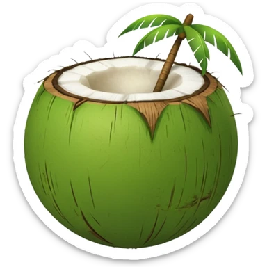 green coconut sticker