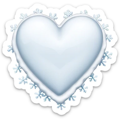 Snow heart sticker