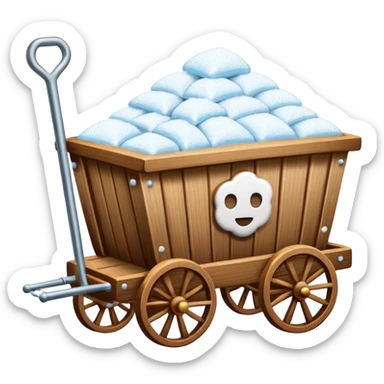 train cart carrying sugar sticker
