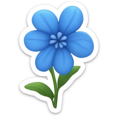 blue flowers sticker