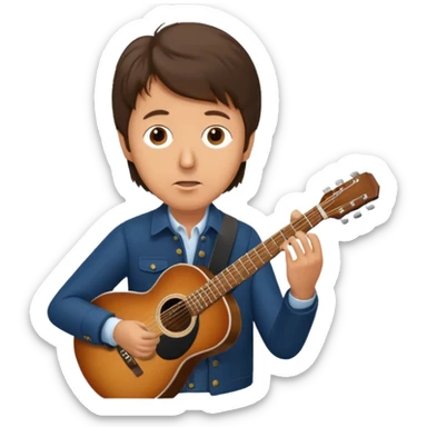Paul McCartney playing guitar sticker