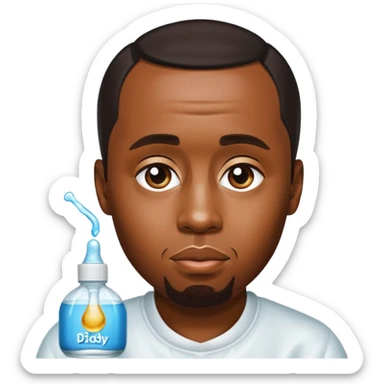 P diddy with baby oil sticker