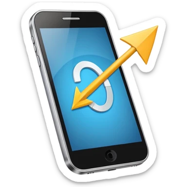 Mobile Phone with Arrow sticker