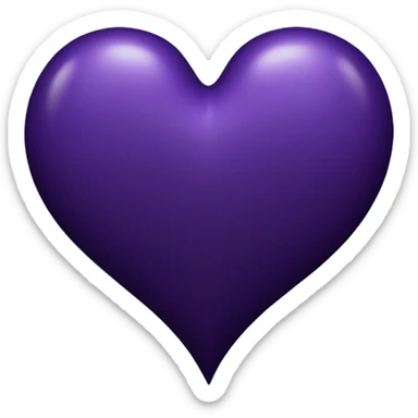 Purple and black gothic heart large sticker