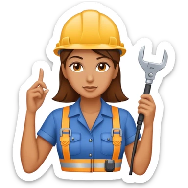 Women electrician  sticker