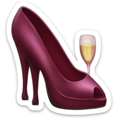 Wine with women shoes sticker