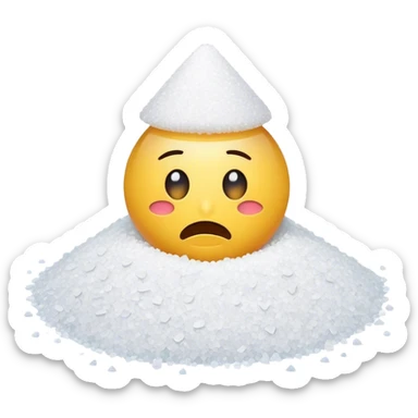 Emoji smelling pile salt sticker