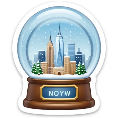 new york city snow globe sticker