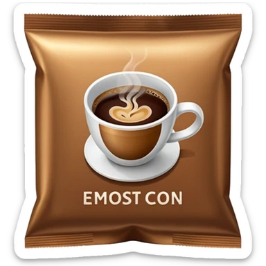 coffee packet sticker