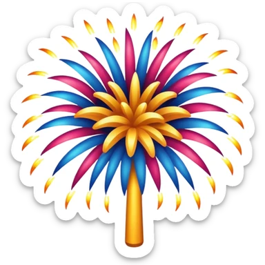 make the fireworks black with a white background.  sticker