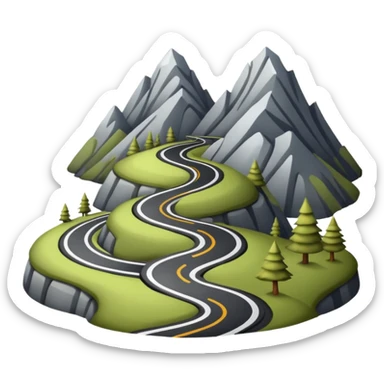 mach mir eine straße in denn bergen sticker