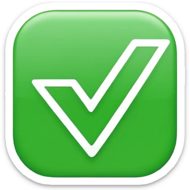 green checkmark symbol sticker