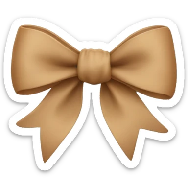Light Brown bow  sticker