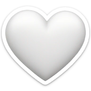 White heart sticker