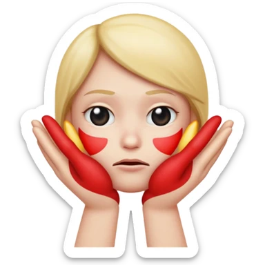 hands caressing super looking sad emojis face sticker