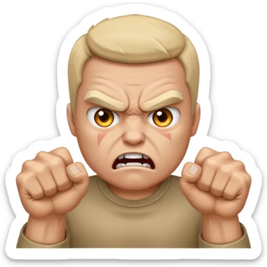 Animosity - strong hostility or ill feeling toward someone with angry gestures sticker