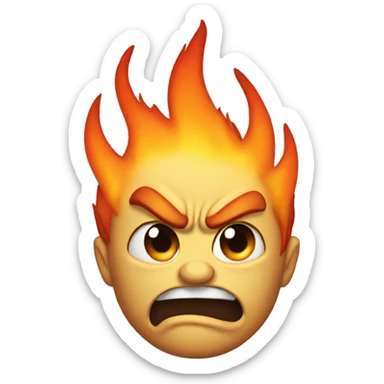 Anger flame  sticker