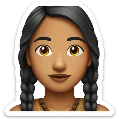 Mujer joven indígena de piel clara sticker