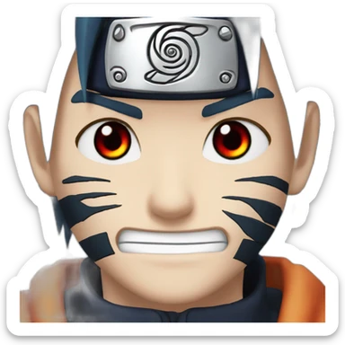 Naruto with sharingan eyes sticker